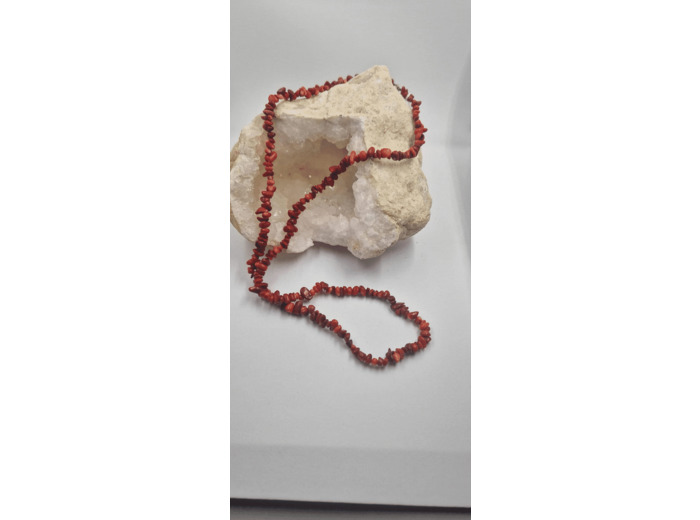 Collier sautoir corail rouge olpa1616