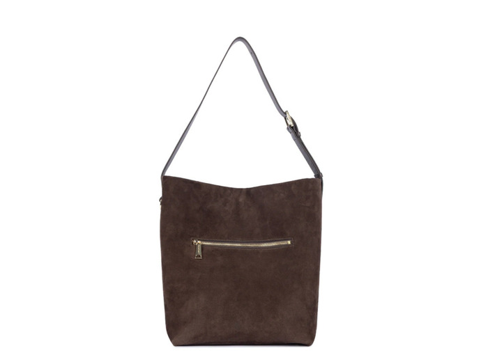 Lancaster Suède Grand Sac Seau 530-57 Marron