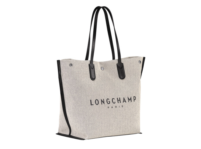 Longchamp Roseau Essentiel Toile Shopping L Ecru