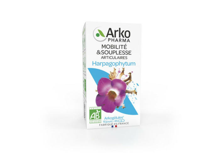 Harpagophytum Bio 45 gélules Arkogélules Mobiité et souplesse articulaires Arkopharma