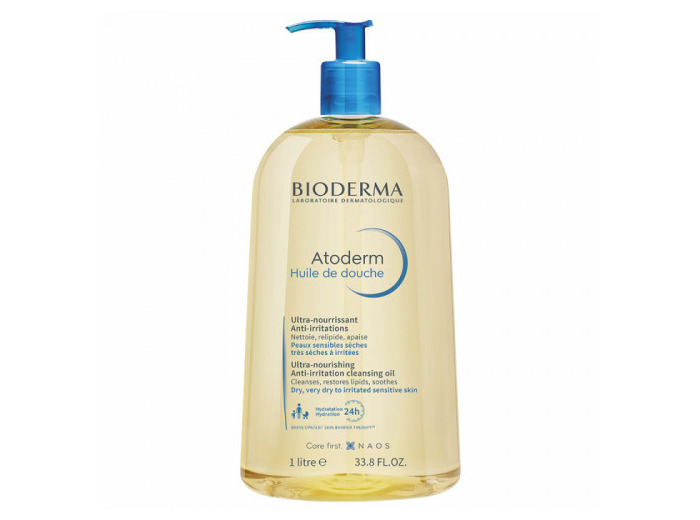 Huile de Douche Corps et Visage 1L Atoderm Peaux Très Sèches à Atopiques Bioderma