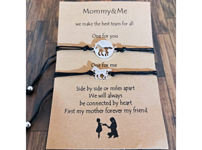 2 bracelets Maman et Moi cheval