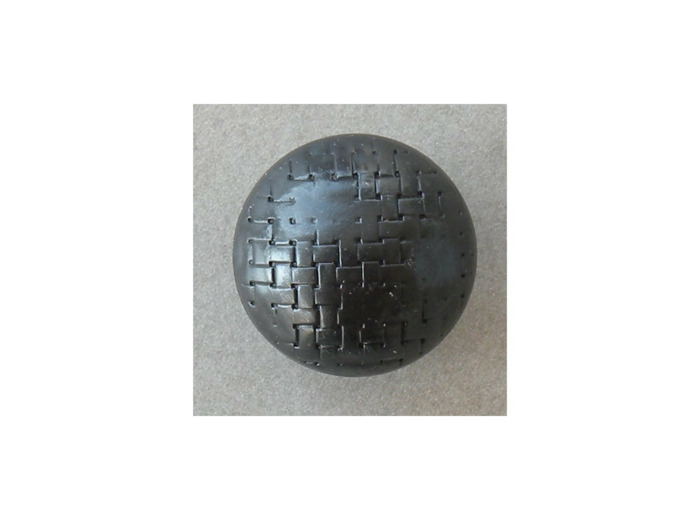 Bouton effet métal noir 23 mm