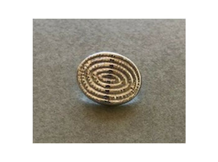 Bouton métal sur pied argent 10 mm