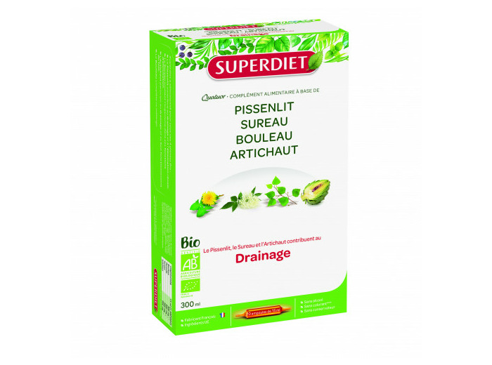 Quatuor Drainage 20 Ampoules Superdiet