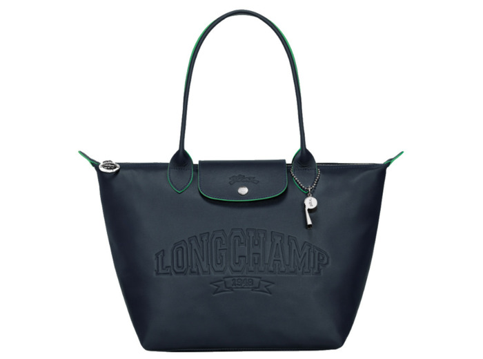 Longchamp Le Pliage Xtra Sac cabas M Cuir Bleu Marine