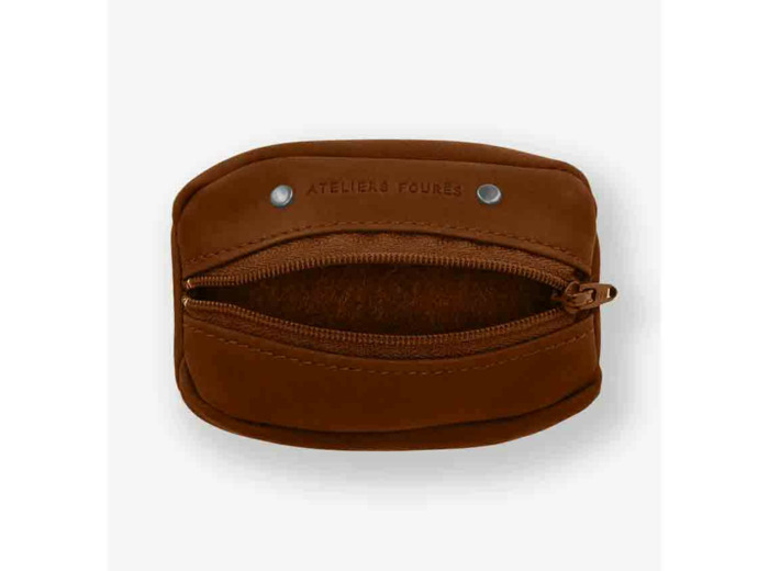 Ateliers Fourès Baroudeur Porte Monnaie Grain de Café Hector F909 Fauve