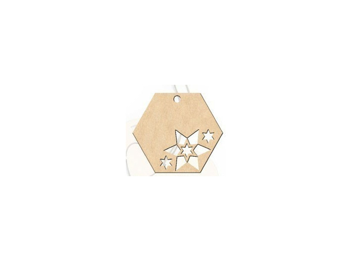 Lot de 3 sujets de Noël en bois - A décorer