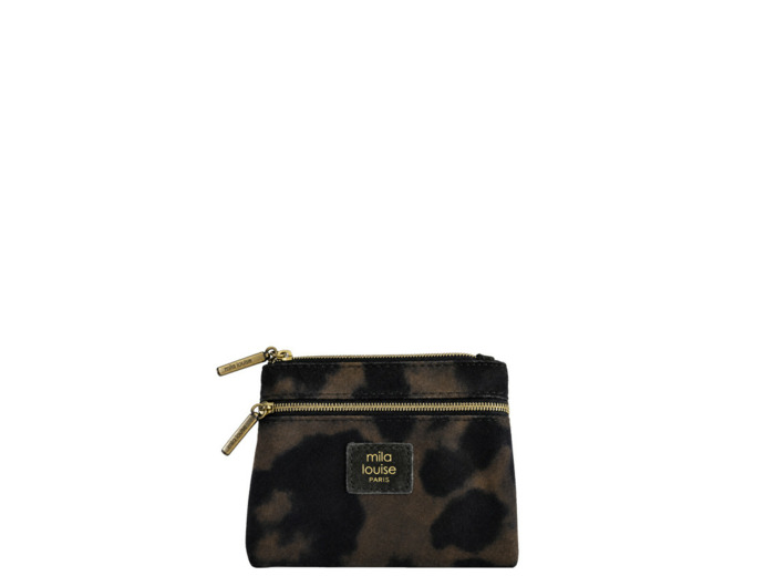 Mila Louise Mini LP3 Petit Porte-Monnaie Zippé Kaki Dark