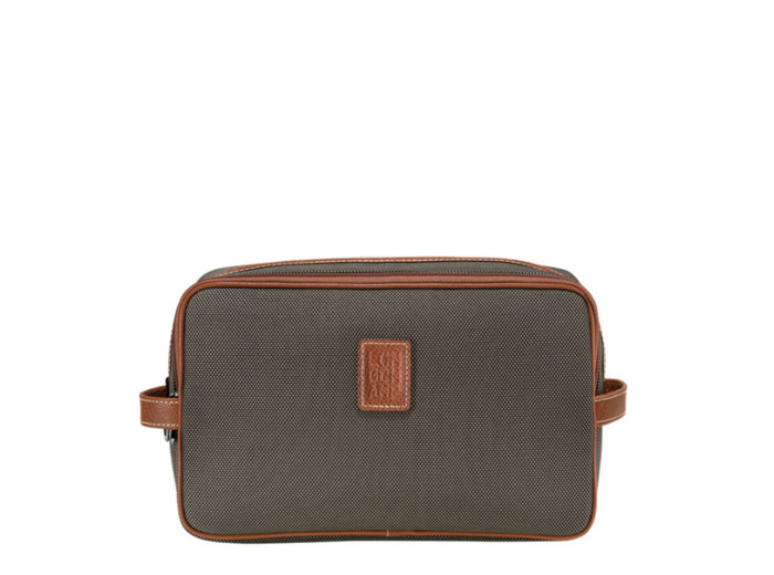 Longchamp Boxford Trousse de toilette 2 compartiments Brun