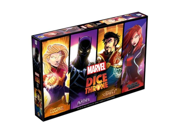 DICE THRONE MARVEL - Black Panther, Captain Marvel, Black Widow, Dr Strange