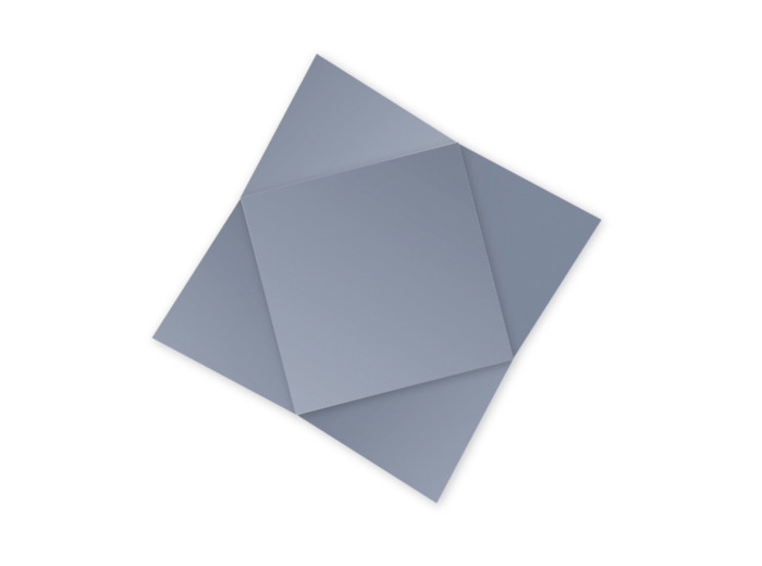 Cartes losanges 160x160 mm "Pollen" - Gris koala