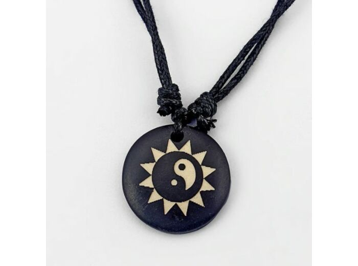 Collier soleil ying yang