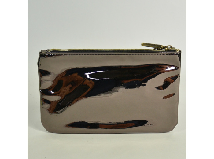 Mila Louise Poch PM SH Trousse de Sac Et Monnaie Verni Fumé