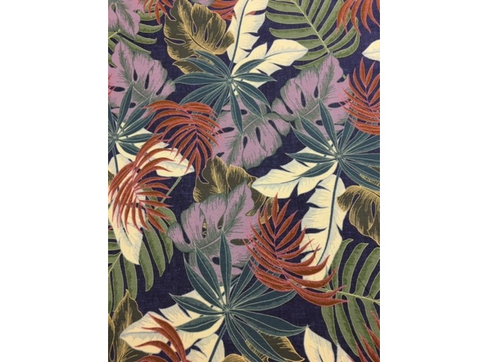 Tissu jersey feuilles de palmier