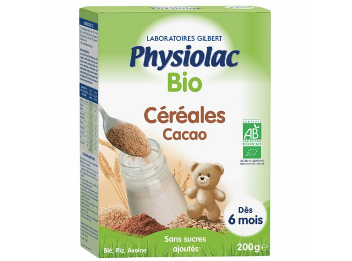 Cereales Cacao Bio Des 6 Mois Bio 200g Physiolac