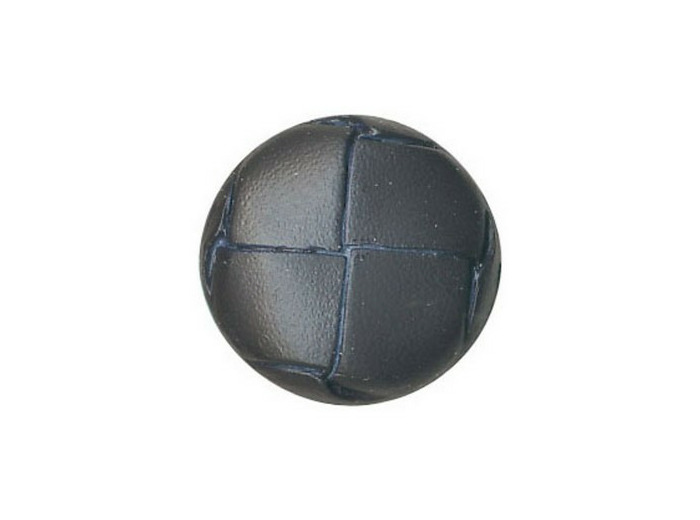 Bouton imitation cuir pour manteau - Marine