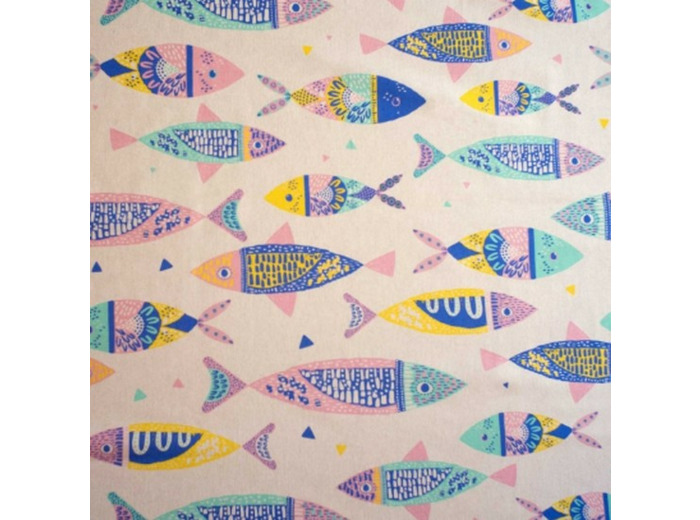 Tissu Canvas Colour Fishes - Katia Fabrics