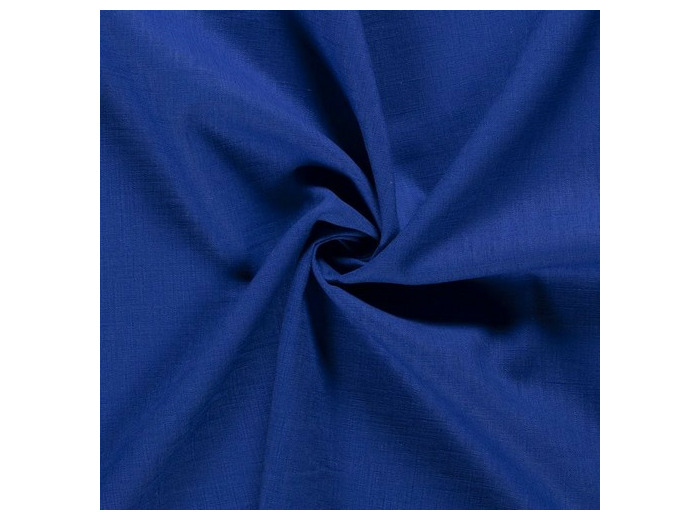 Tissu lin bleu cobalt