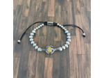 Bracelet homme en acier inox et perle œil de tigre