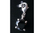 Pendentif pierre en verre noir