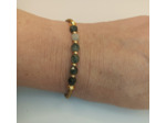 Bracelet jade verte/doré/bronze
