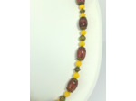 Collier Agate/Jade/Bronze
