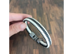 Bracelet homme cuir noir et blanc
