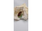 Pendentif agate bicolore veine de dragon olpa486