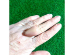 Bague goutte rose pale en ivoire végétal