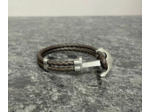 Bracelet en cuir ancre marine