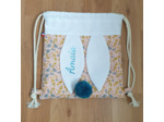 Sac à dos Pochon pour enfant, modèle blanc  or et rose