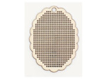 Pendentif en bois ovale à border