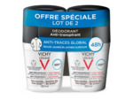 Anti-transpirant Anti-traces 48h 2x50ml Homme Roll-on Vichy
