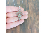 Pendentif lotus en acier inoxydable