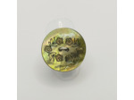 Bague nacrée vert gravée