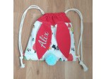Sac à dos Pochon pour enfant, modèle Lapinou, chaperon rouge
