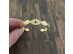 Bracelets en acier inox avec pierre naturelle Doré-noir