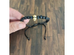 Bracelet homme acier noir et doré