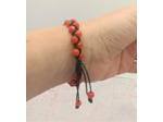 Bracelet double rang en perles de Jade orange