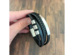 Bracelet cuir homme 4 lanières