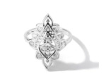 Bague en acier inoxydable géométrique argenté