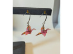 B.O. origami grues rose/argenté 2