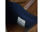 Bleu de Chauffe Sac Musette S Cuir Velours Tabac