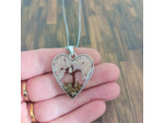 Pendentif arbre de vie résine/pierres naturelles cœur 8