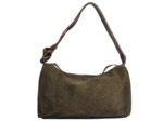 Biba Beaver Sac Polochon en Cuir Velours BEV2L Marron Os