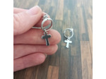 B.O. croix 2 en acier inoxydable