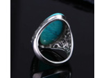 Bague ovale turquoise en argent