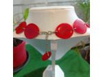 Collier Shakira rouge en ivoire végétal