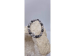 Bracelet amethyste chevrons et larvikite agate OLPA1076